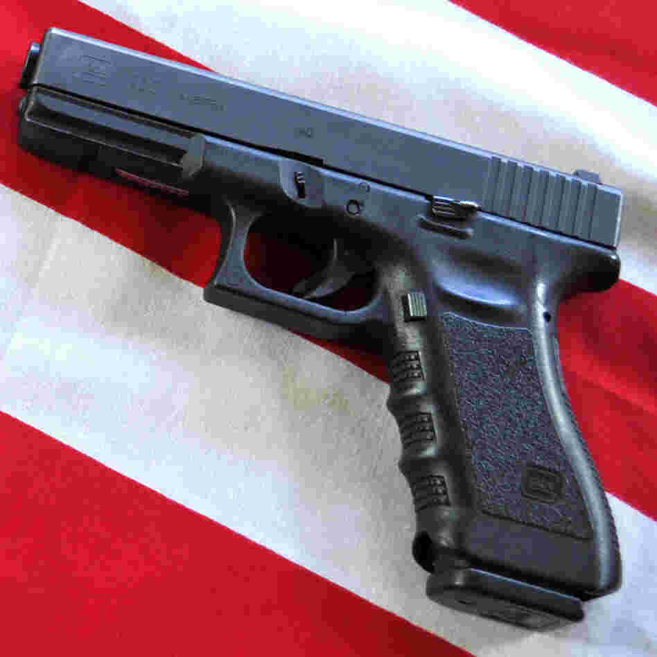 A Glock .40-caliber handgun.