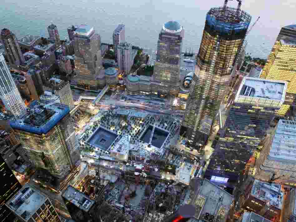 Construction continues at One World Trade Center.
