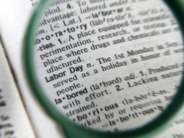 A dictionary entry for Labor Day.