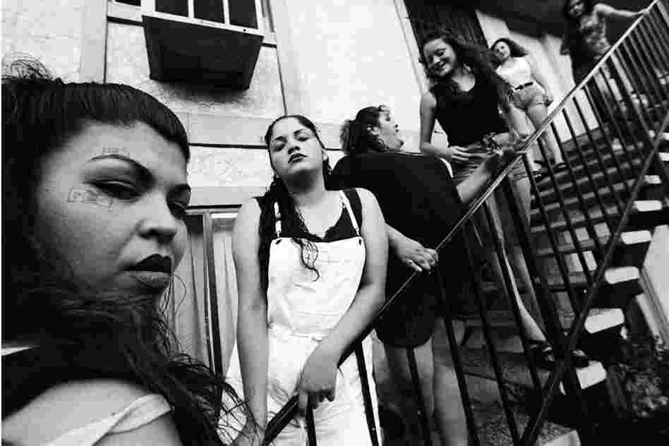 BooBoo (left) and her "homegirls," Highland Park, 1997
