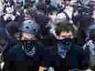 Brad Crowder and David McKay at the 2008 Republican National Convention. They were later arrested and charged with domestic terrorism.