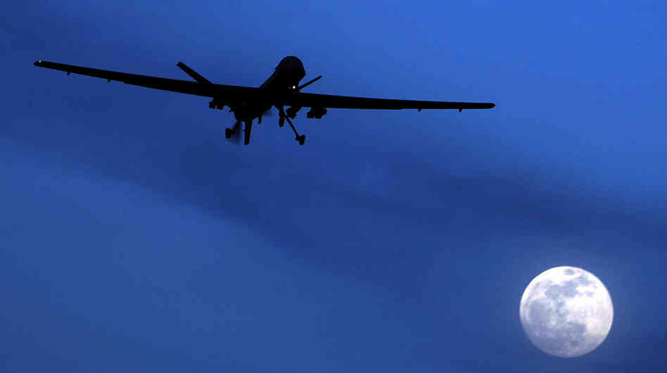 In the decade since the attacks of Sept. 11, the number of drone strikes into Pakistan has grown dramatically. In January 2010, a U.S. Predator drone flies above the Kandahar Air Field in southern Afghanistan. In the decade since the attacks of Sept. 11, the number of drone strikes into Pakistan has grown dramatically. In January 2010, a U.S. Predator drone flies above the Kandahar Air Field in southern Afghanistan.
