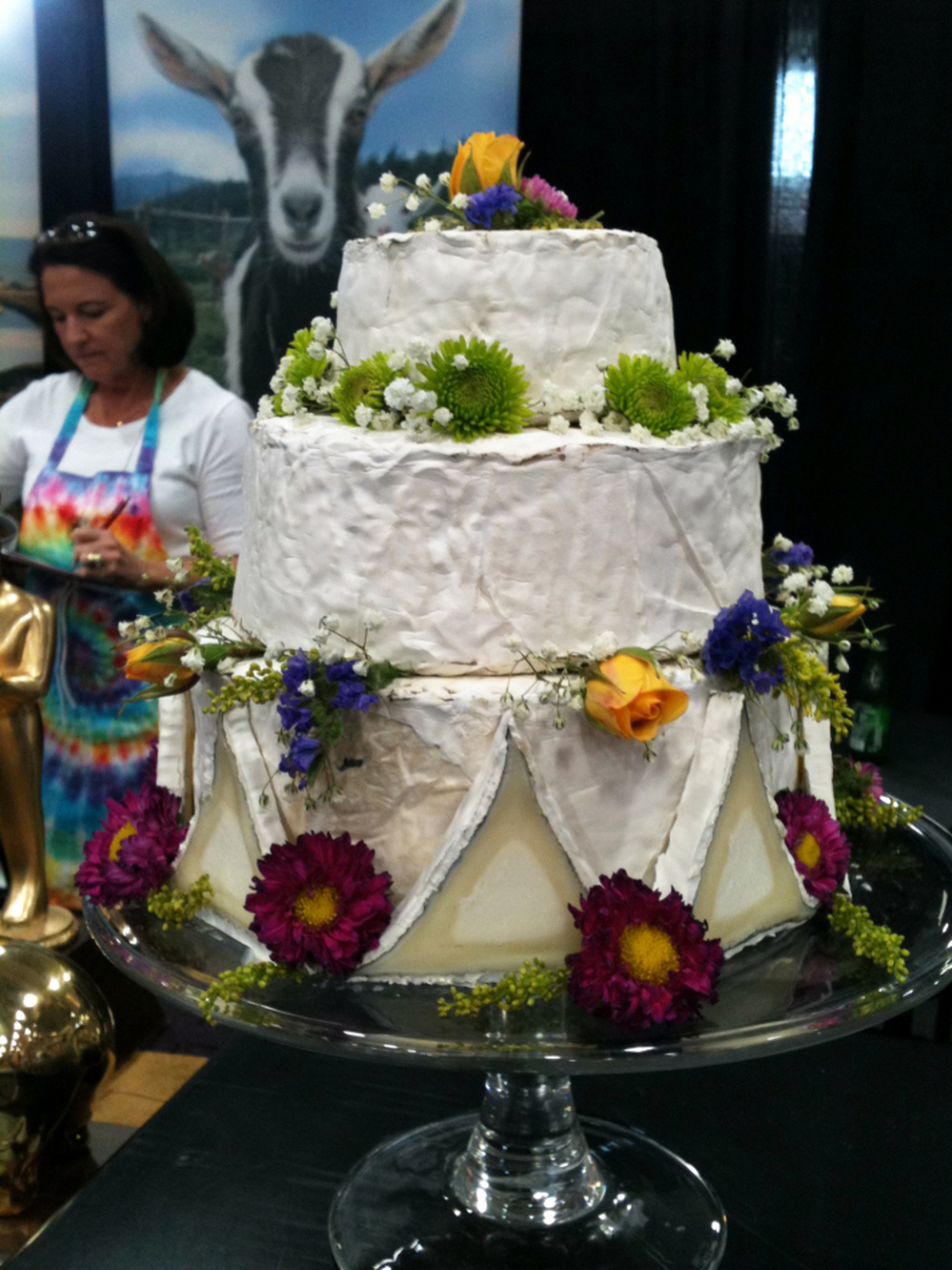 Cypress Grove's goat cheese wedding cake