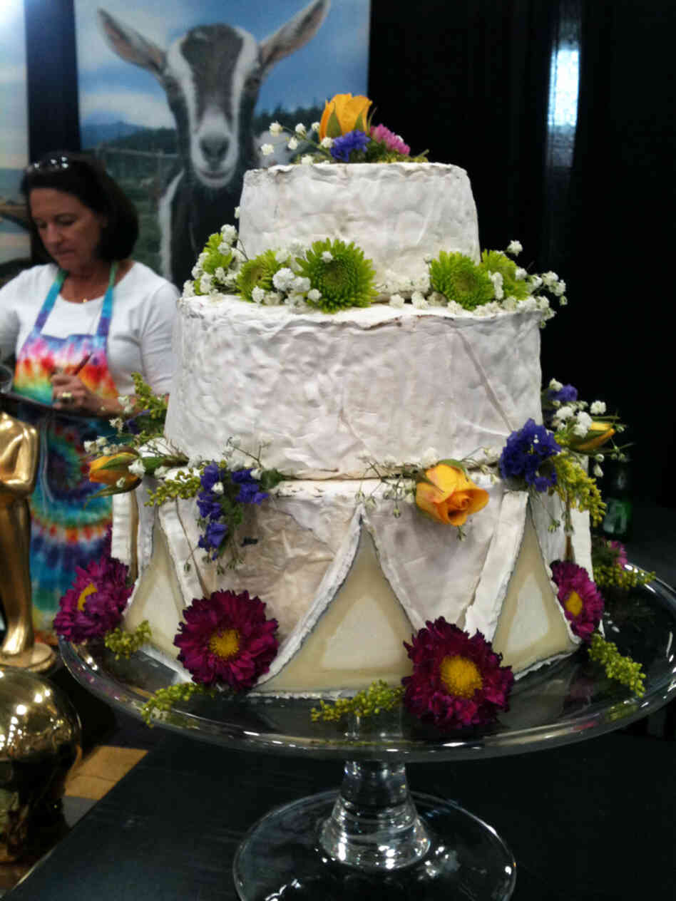 Cypress Grove's goat cheese wedding cake