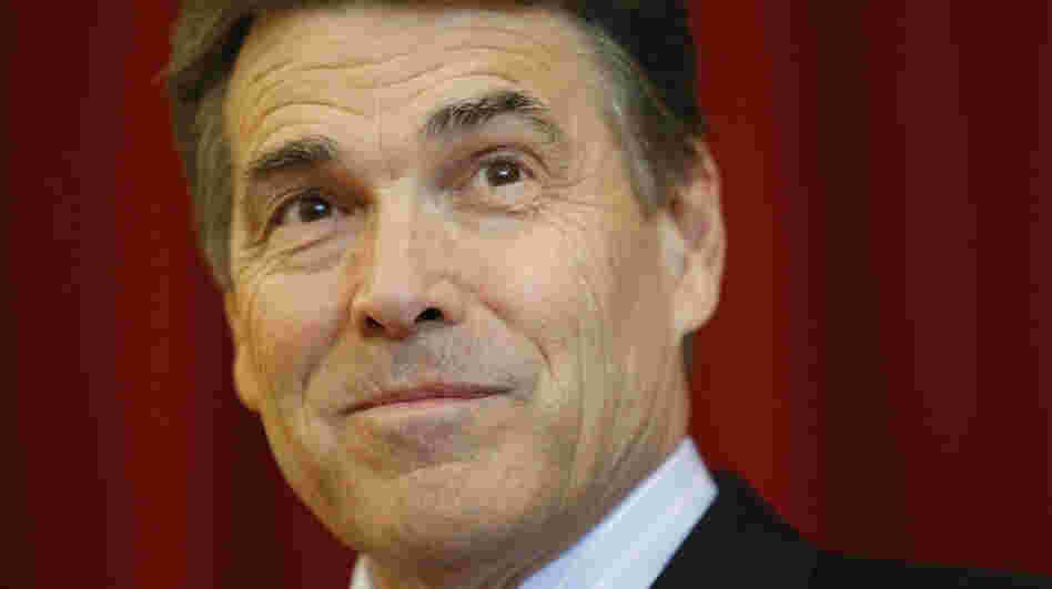 Texas Gov. Rick Perry, the new front-runner in the GOP presidential contest, says he believes intelligent design should be taught alongside evolution in the schools. Texas Gov. Rick Perry, the new front-runner in the GOP presidential contest, says he believes intelligent design should be taught alongside evolution in the schools.