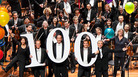 The San Francisco Symphony launches its centennial season with a concert and webcast tonight. Music director Michael Tilson Thomas (front, right) conducts. The San Francisco Symphony launches its centennial season with a concert and webcast tonight. Music director Michael Tilson Thomas (front, right) conducts.