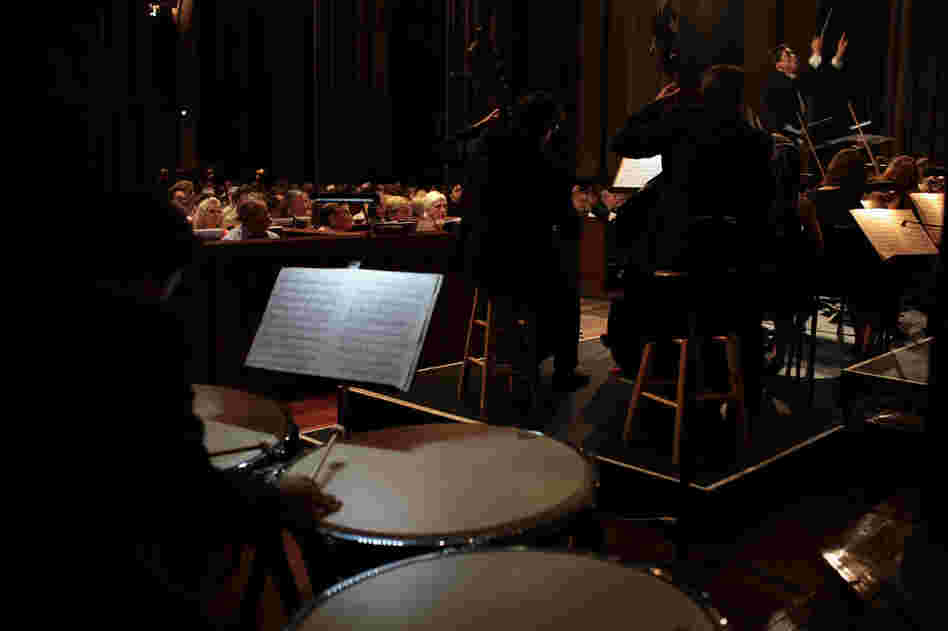 Francisco J. Nunez, far right, conducts during "Remember to Love: Let Us Love One Another With A Sincere Heart."