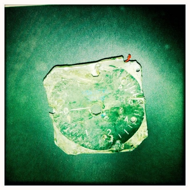 This United Airlines vertical speed indicator was recovered near the wreckage in Shanksville