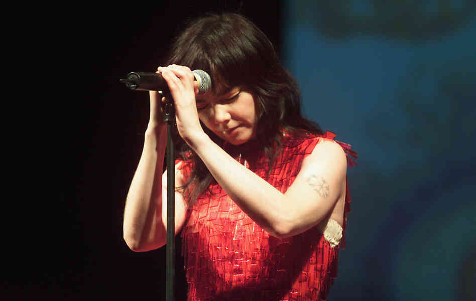 Bjork performing at Radio City Music Hall in New York City on Oct. 4, 2001. Bjork performing at Radio City Music Hall in New York City on Oct. 4, 2001.