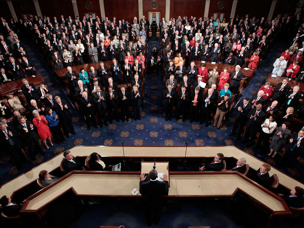 President Obama outlines his jobs plan to a joint session of Congress, September 8, 2011.