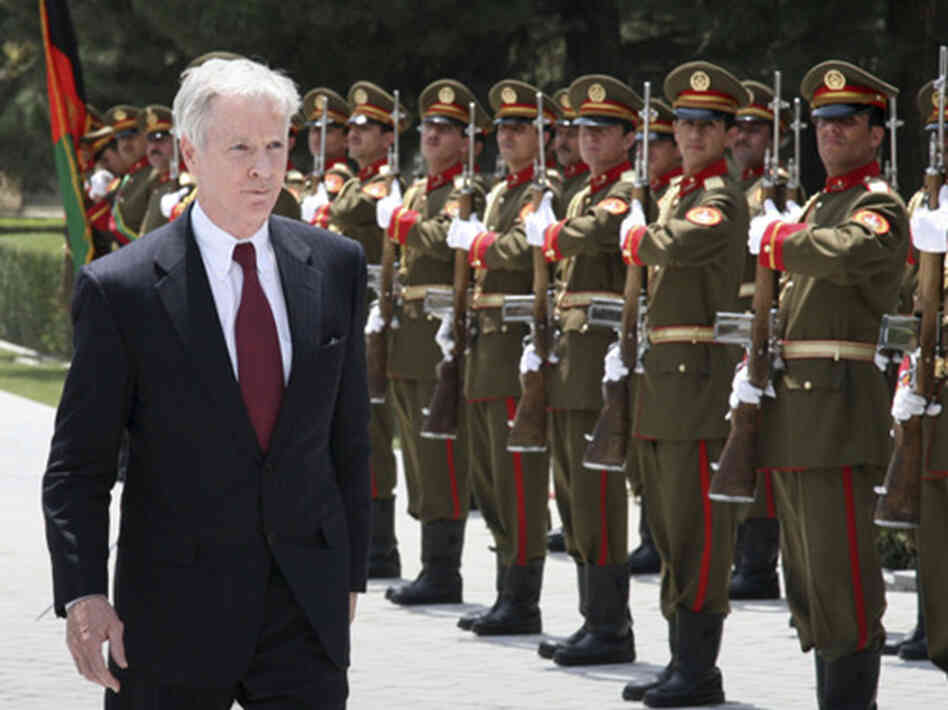 Ryan Crocker, the U.S. ambassador to Afghanistan (shown here in a file photo from July 2010), says that while he understands Americans' feeling of war fatigue, leaving Afghanistan would have a far worse consequence: "If we think the war is expensive — and it is — it is a lot cheaper than another 9/11." Ryan Crocker, the U.S. ambassador to Afghanistan (shown here in a file photo from July 2010), says that while he understands Americans' feeling of war fatigue, leaving Afghanistan would have a far worse consequence: "If we think the war is expensive — and it is — it is a lot cheaper than another 9/11."