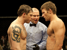 Tommy (Tom Hardy, left) and Brendan (Joel Edgerton) are battling brothers in Warrior — a domestic drama that feels surprisingly epic. Tommy (Tom Hardy, left) and Brendan (Joel Edgerton) are battling brothers in Warrior — a domestic drama that feels surprisingly epic.