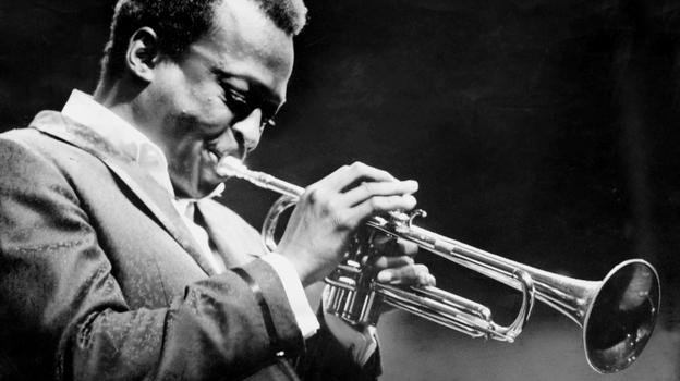 Miles Davis performs at the 1967 Newport Jazz Festival.