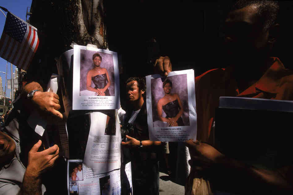 Posters showing missing persons on the days following the terrorist attack on the World Trade Center. 