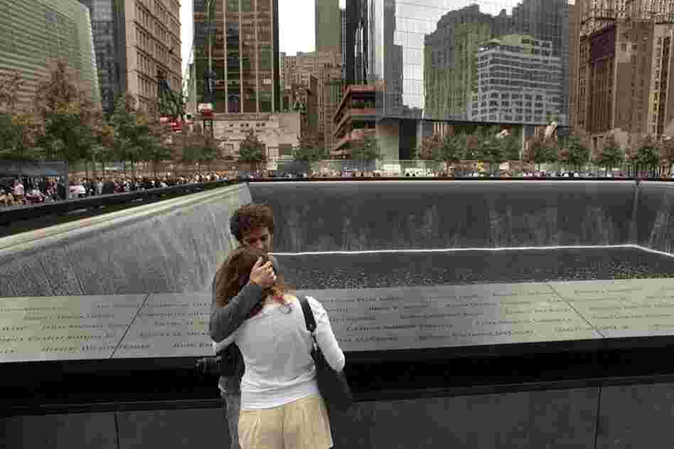 Daniel Jones, who lost his brother, Christopher Carstenjen, in the Sept. 11 attacks, stands at the 9/11 Memorial in New York City. 