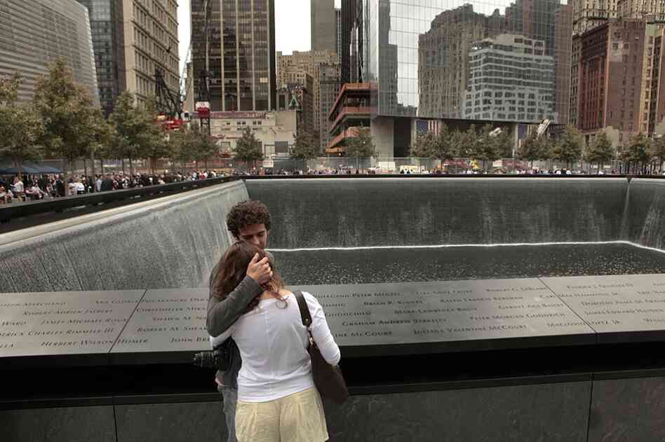 Daniel Jones, who lost his brother, Christopher Carstenjen, in the Sept. 11 attacks, stands at the 9/11 Memorial in New York City. 