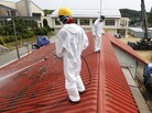 Workers decontaminate the roof of a kindergarten about 12 miles from the crippled Fukushima nuclear plant in Japan last month. Several hundred Japanese seniors have volunteered to take part in the cleanup effort. Workers decontaminate the roof of a kindergarten about 12 miles from the crippled Fukushima nuclear plant in Japan last month. Several hundred Japanese seniors have volunteered to take part in the cleanup effort.