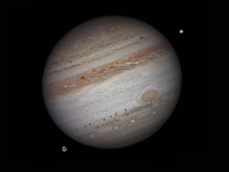 Jupiter with Io and Ganymede Jupiter with Io and Ganymede