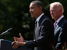President Obama and Vice President Biden in the Rose Garden of the White House earlier today (Sept. 12, 2011). President Obama and Vice President Biden in the Rose Garden of the White House earlier today (Sept. 12, 2011).