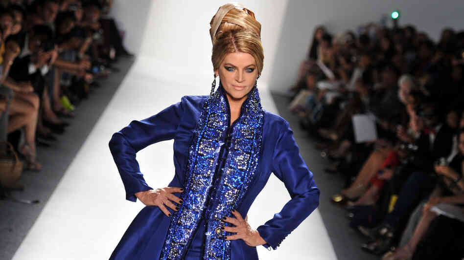 Kirstie Alley shows her stuff one more time at the Zang Toi Spring 2012 fashion show.