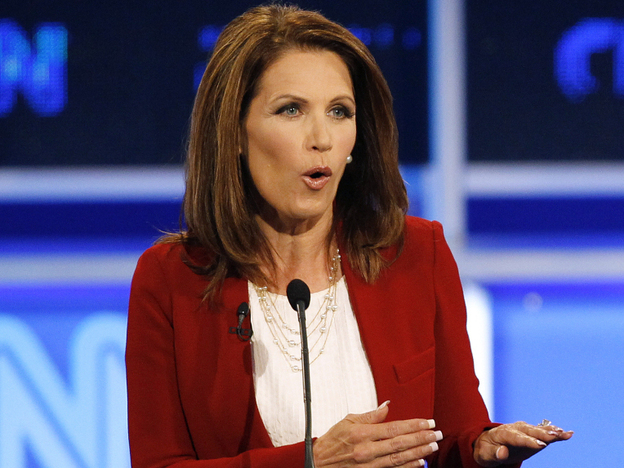 Minnesota Rep. Michele Bachmann during a Republican presidential debate Monday in Tampa, Fla.