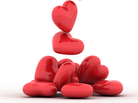 A pile of hearts. A pile of hearts.
