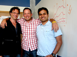 Craig Guenther-Lee (from left), Chad Reed and Naresh Dhiman co-founded Bluebox Now, a startup that links business' data about customers with information they posted online. Craig Guenther-Lee (from left), Chad Reed and Naresh Dhiman co-founded Bluebox Now, a startup that links business' data about customers with information they posted online.