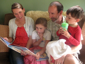 For Stephanie Upp, shown here with her husband, Ben Corson, with their two children, Clare and Calder, there was For Stephanie Upp, shown here with her husband, Ben Corson, with their two children, Clare and Calder, there was