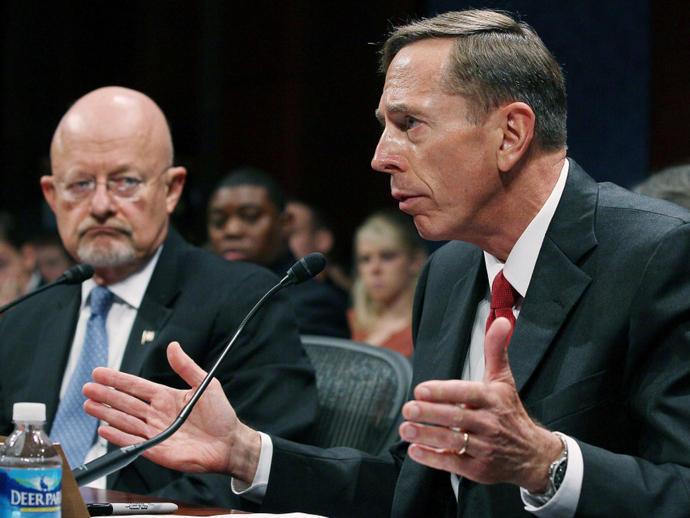 CIA Director David Petraeus (right) and Director of National Intelligence James Clapper testifying earlier today (Sept. 13, 2011).