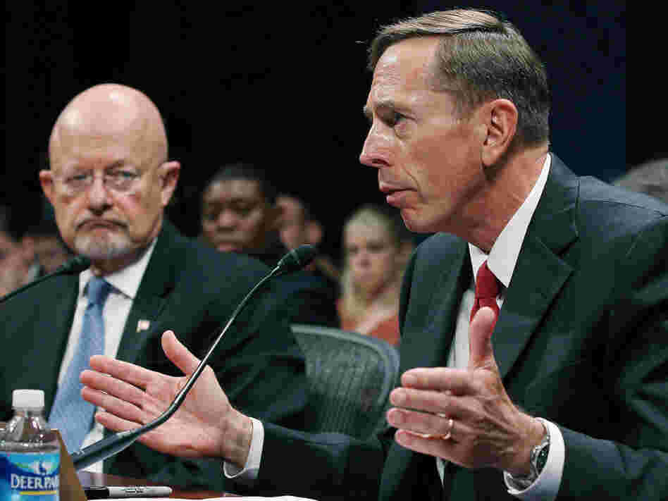 CIA Director David Petraeus (right) and Director of National Intelligence James Clapper testifying earlier today (Sept. 13, 2011).