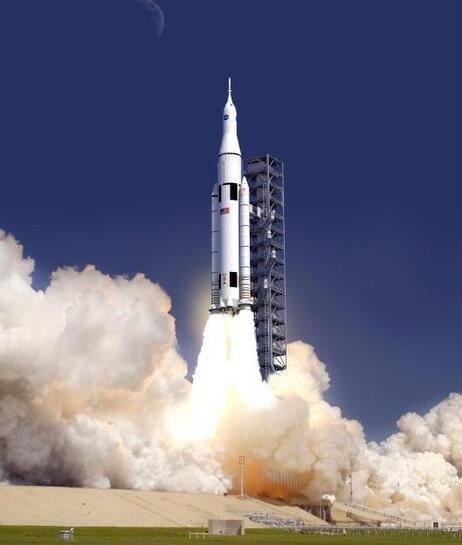 Artist concept of SLS launching. Artist concept of SLS launching.