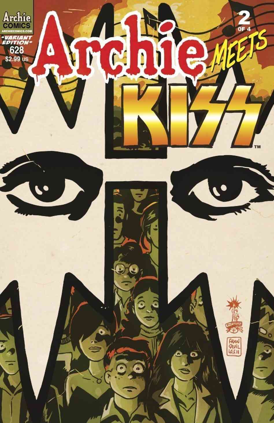 The (considerably more unsettling) variant cover of Archie Meets Kiss.