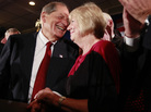 Republican Bob Turner, left, with wife Peggy enjoys his upset win, Sept. 13, 2011. Republican Bob Turner, left, with wife Peggy enjoys his upset win, Sept. 13, 2011.