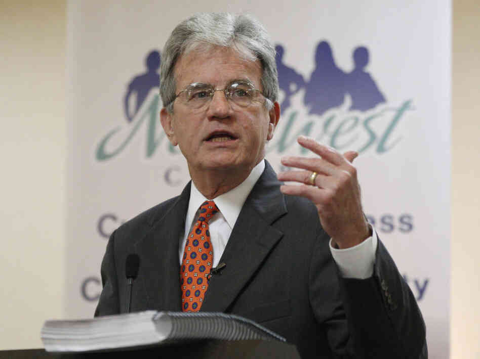 Sen. Tom Coburn, (R-OK) speaks at a town hall meeting in Oklahoma City in August.