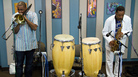 Glen David Andrews (left) and Donald Harrison stopped by the KPLU Seattle studios for an interview and performance. Glen David Andrews (left) and Donald Harrison stopped by the KPLU Seattle studios for an interview and performance.