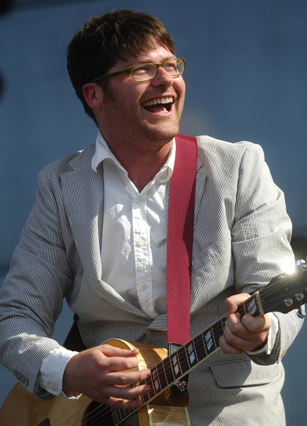 Colin Meloy of The Decemberists performs during the fourth and final day of the Bonnaroo Music and Arts Festival June 17, 2007 in Manchester, Tennessee. The four-day festival features a variety of musical acts, arts and comedians.