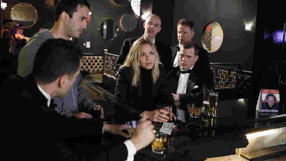 Standing: Joe Nieves as Det. Eddie Gautier, Brian F. O'Byrne as Det. Reg Duffy, Aidan Quinn as Lieutenant Kevin Sweeney. Seated: Kirk Acevedo as Det. Luisito Calderon, Maria Bello as Det. Jane Timoney, Tim Griffin as Det. Augie Blando.