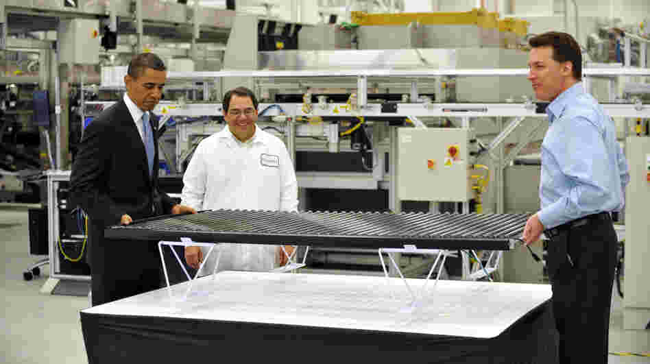 President Obama visited Solyndra's plant in Fremont, Calif., in May 2010.