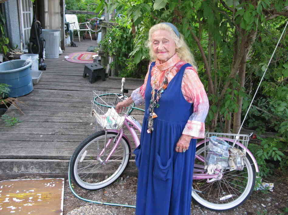 Jean Brady Hendricks, 88, is happy in the batture. After living in New Orleans for most of her life, the former torch singer moved to the community about three years ago.