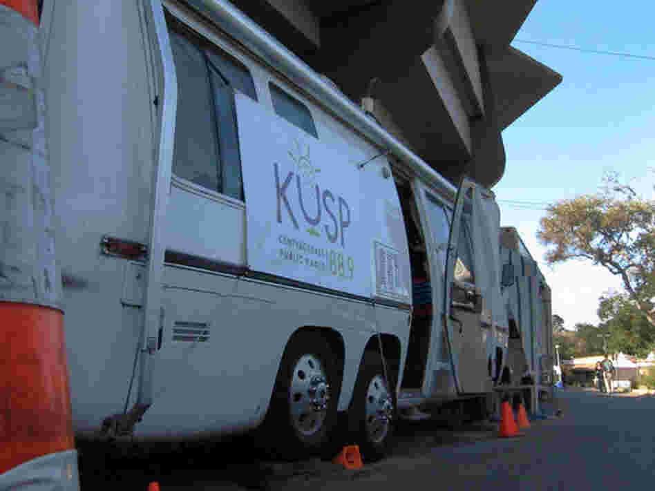 The KUSP mobile broadcasting unit, aka "The Sturgeon."