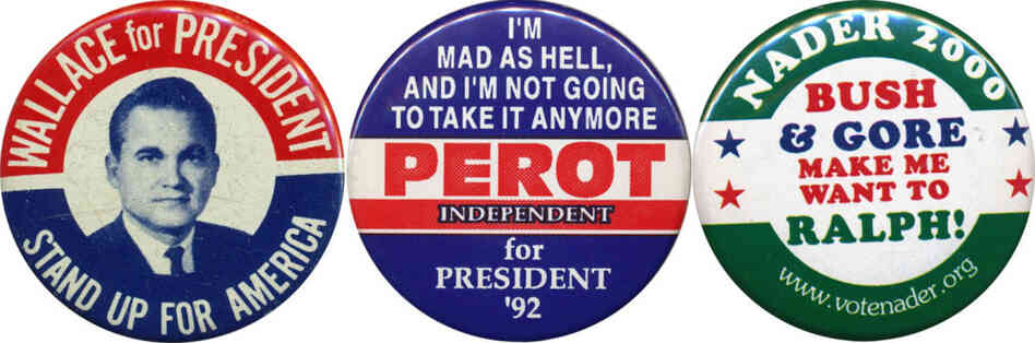 Wallace carried 5 states in the South in 1968. Perot got 19 million votes but no electoral votes in 1992. Nader received a miniscule national total in 2000, but Democrats insist his vote in Florida cost Al Gore the presidency. Wallace carried 5 states in the South in 1968. Perot got 19 million votes but no electoral votes in 1992. Nader received a miniscule national total in 2000, but Democrats insist his vote in Florida cost Al Gore the presidency.