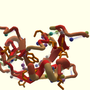 A screenshot from the Foldit puzzle for an enzyme found in HIV-like viruses.