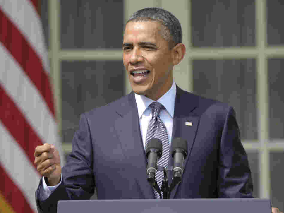 President Barack Obama describes his plan to reduce the deficit in remarks delivered Monday in the White House Rose Garden.