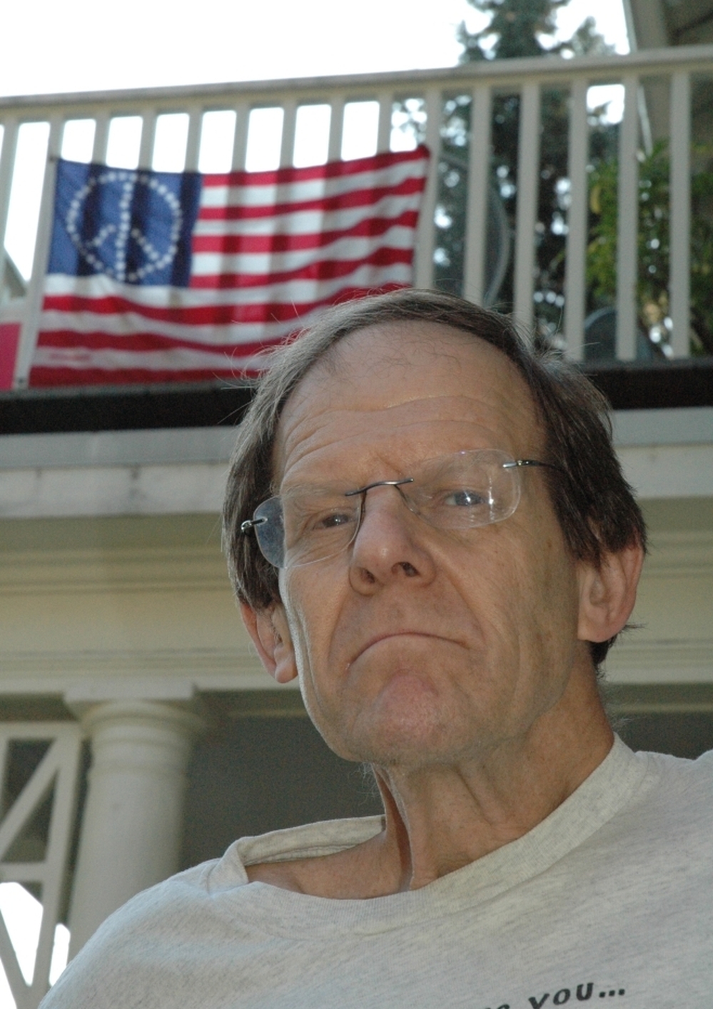 Martin Rosenthal, a parent in Brookline, Mass., says he willingly pledges allegiance to the flag but has filed a measure that  he says would protect public school students from being pressured into saying  the pledge in their classrooms.