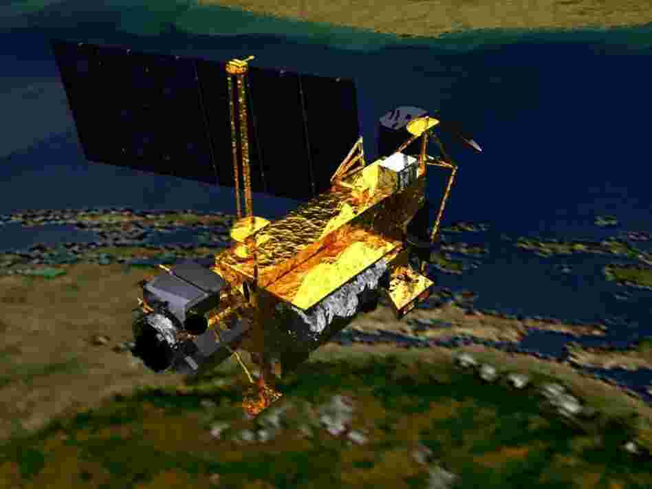 This artist's conceptual image provided by NASA shows the Upper Atmosphere Research Satellite,  or UARS.