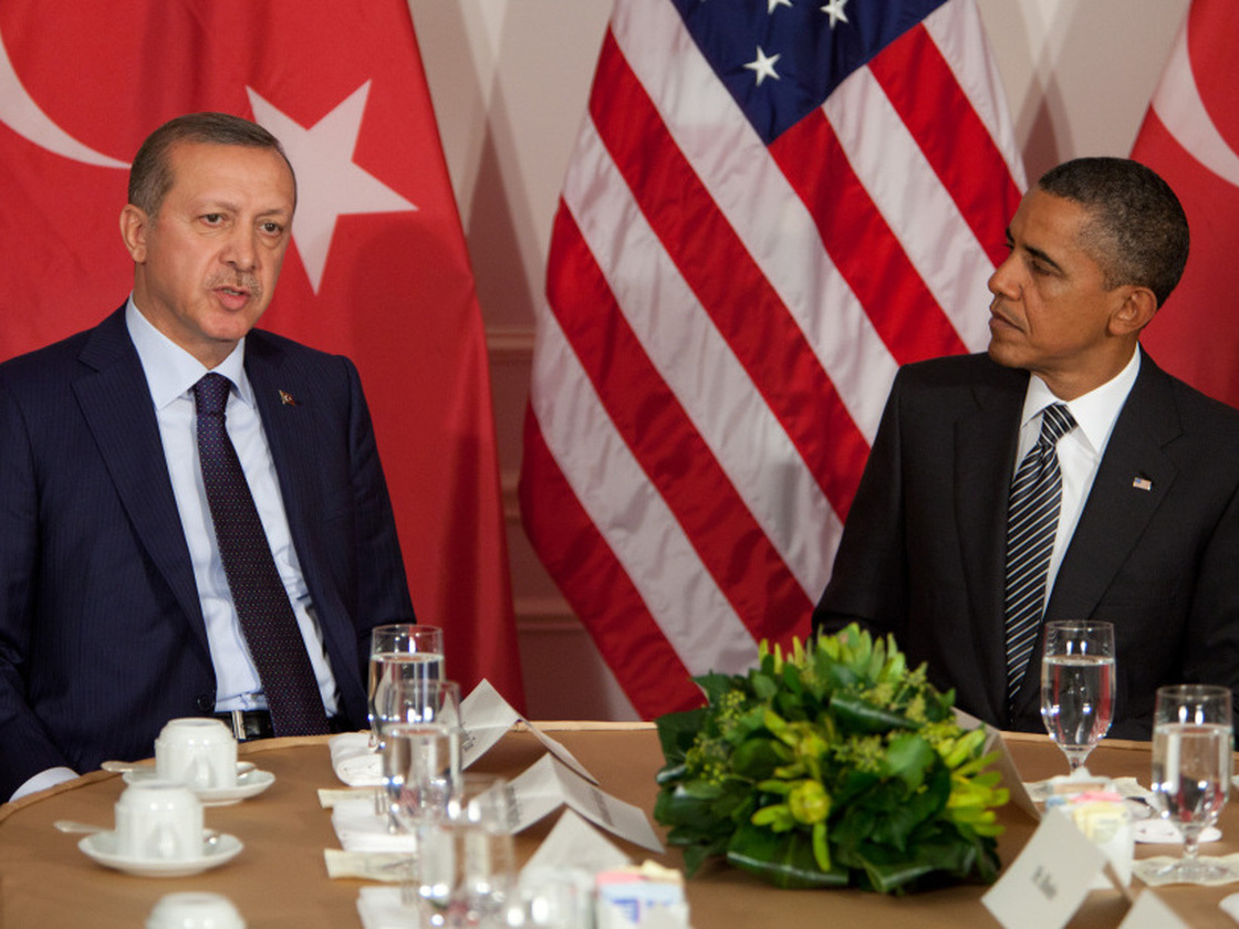 President Obama meets with Turkish Prime Minister Recep Tayyip Erdogan on Tuesday in New York City. The two men discussed the Palestinian issue only after  reporters had left the room.