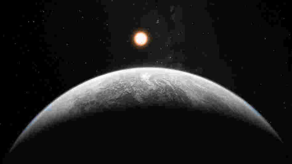 This artist's impression shows the planet orbiting the Sun-like star HD 85512 b in the southern constellation of Vela (The Sail).