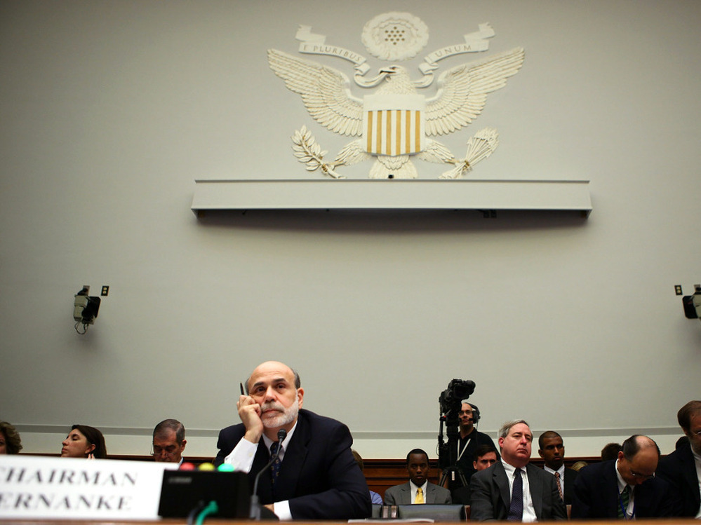 Federal Reserve Board Chairman Ben Bernanke testifies before the House Financial Services Committee in July 2010. Bernanke has been heavily criticized by Republican presidential candidates in recent months.
