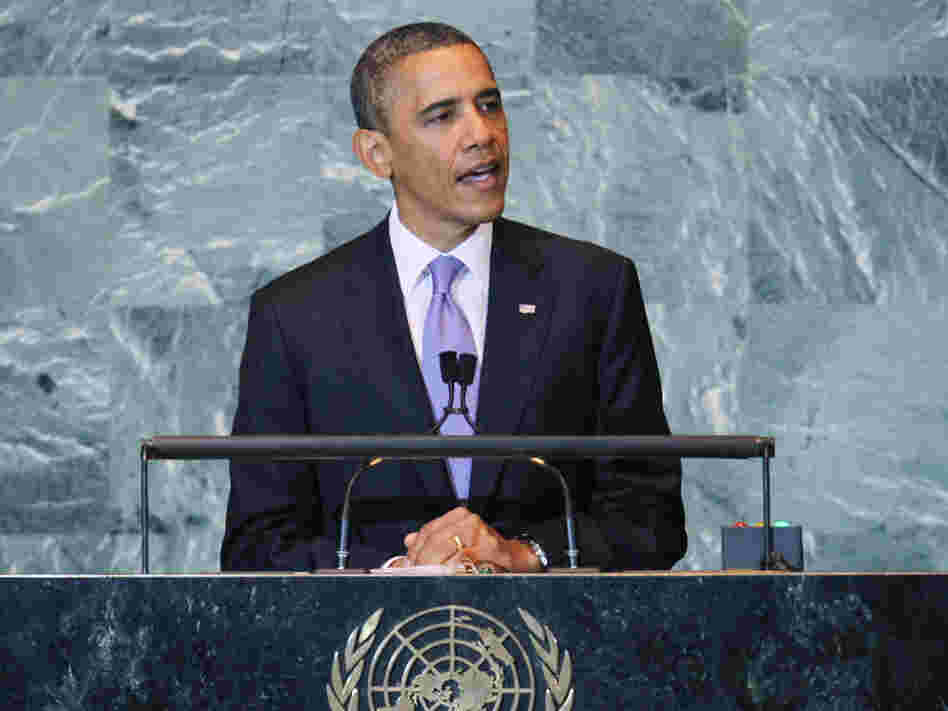 President Obama addresses the opening of the Untied Nations General Assembly on Sept. 21 in New York City. President Obama addresses the opening of the Untied Nations General Assembly on Sept. 21 in New York City.