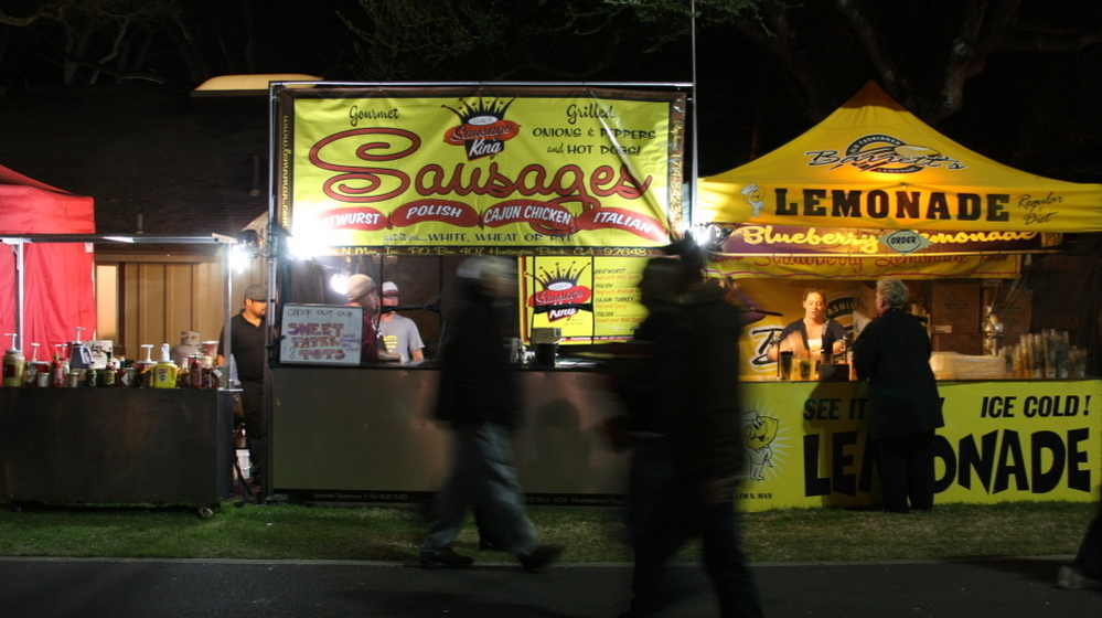 At the Monterey Jazz Festival food court.